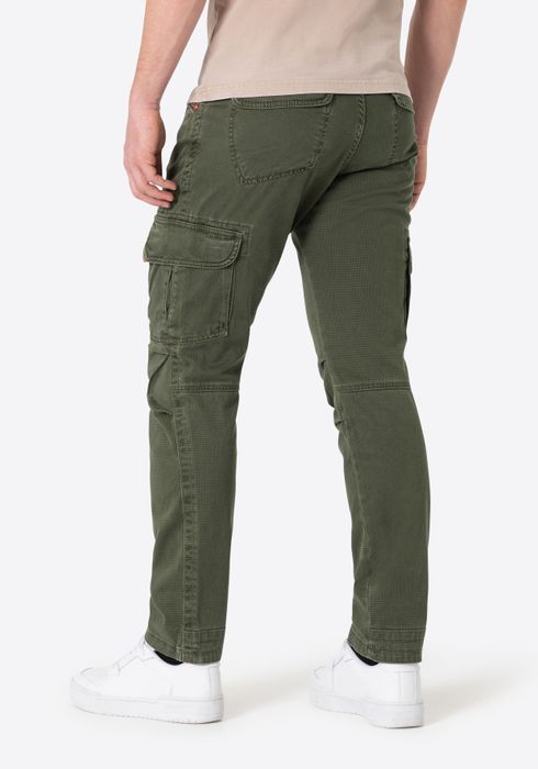 Timezone Timezone Cargohose Regular Fit Taschen Baumwolle Reißverschluss – Grün, Bild 3