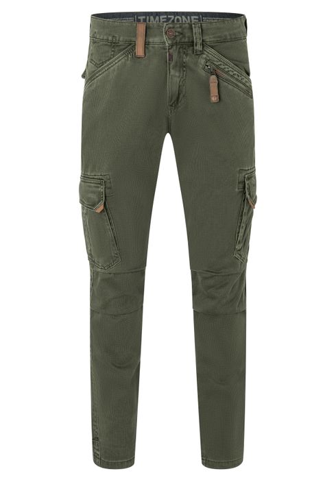 Timezone Cargohose Regular Fit Taschen Baumwolle Reißverschluss