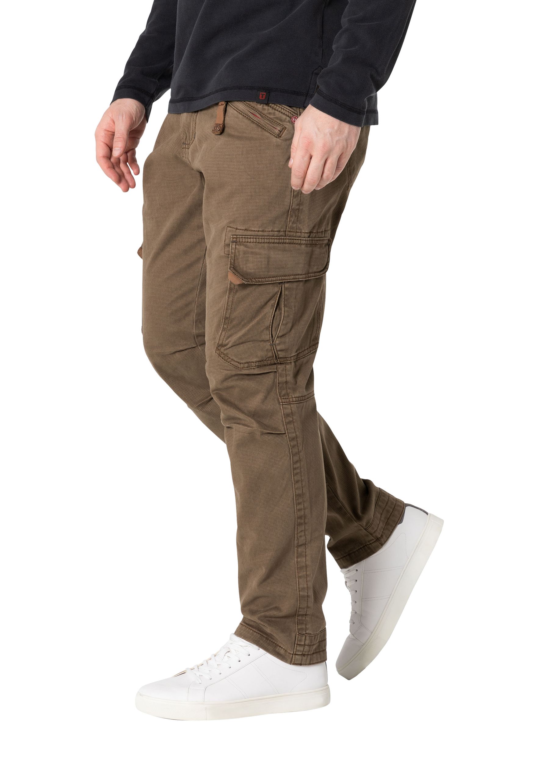 Timezone Timezone Cargohose Regular Fit Taschen Baumwolle Reißverschluss – Braun, Bild 2