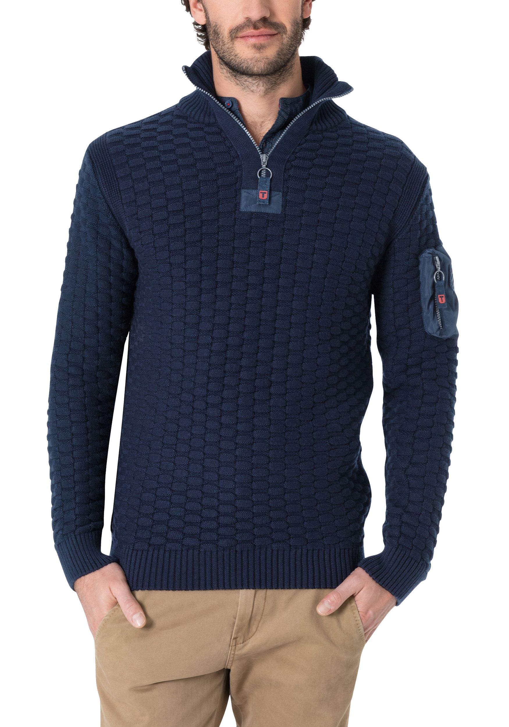 TIMEZONE-Gmb_FW24_3917_28-10217-01-9334_3.jpg Strickpullover 3D-Schachbrettmuster Ärmeltasche