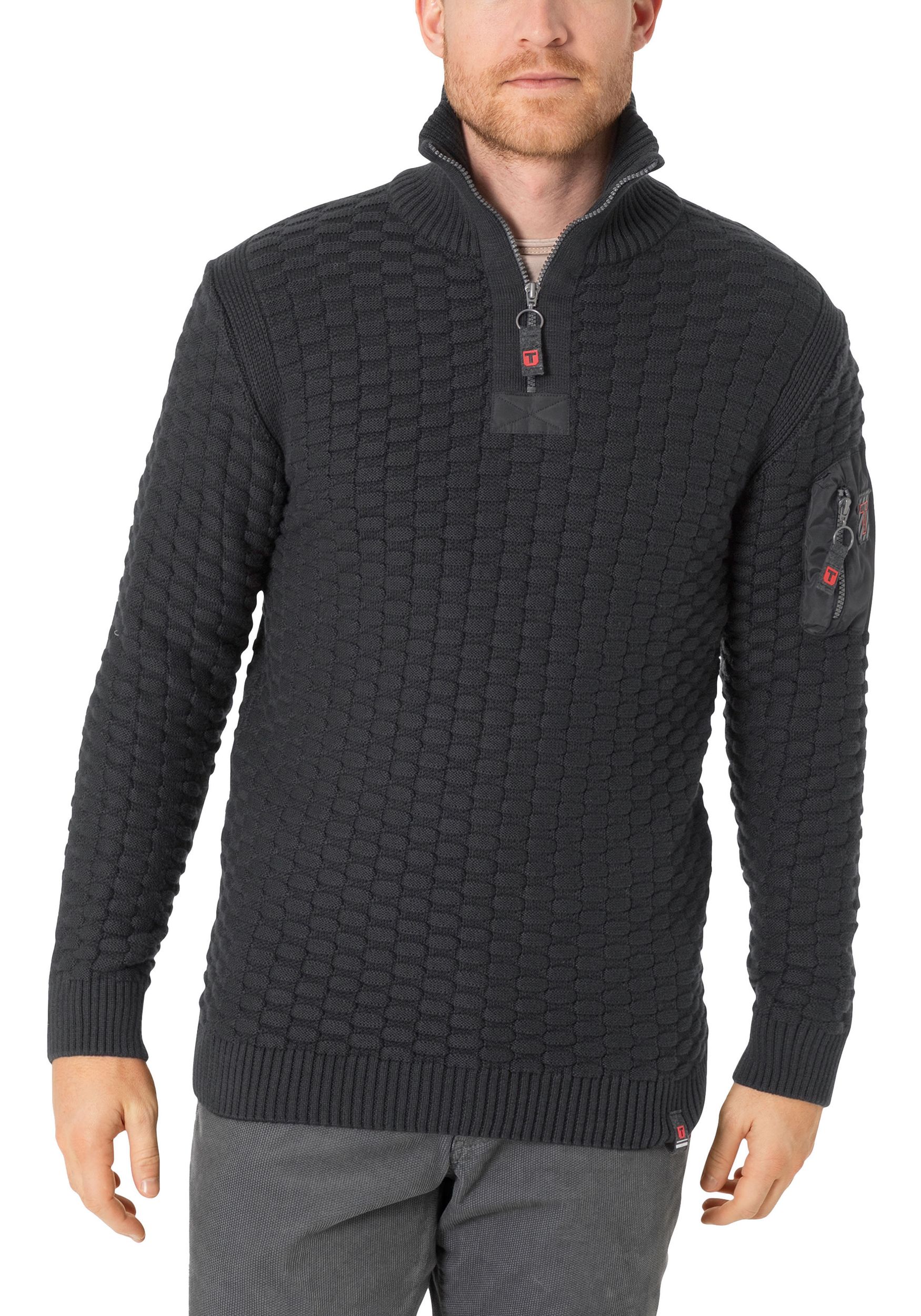 TIMEZONE-Gmb_FW24_9030_28-10217-01-9334_3.jpg Strickpullover 3D-Schachbrettmuster Ärmeltasche