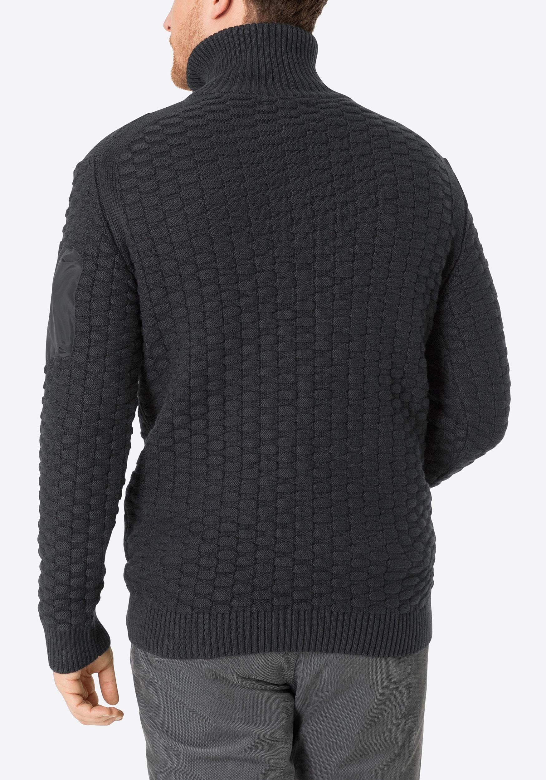 TIMEZONE-Gmb_FW24_9030_28-10217-01-9334_4.jpg Strickpullover 3D-Schachbrettmuster Ärmeltasche