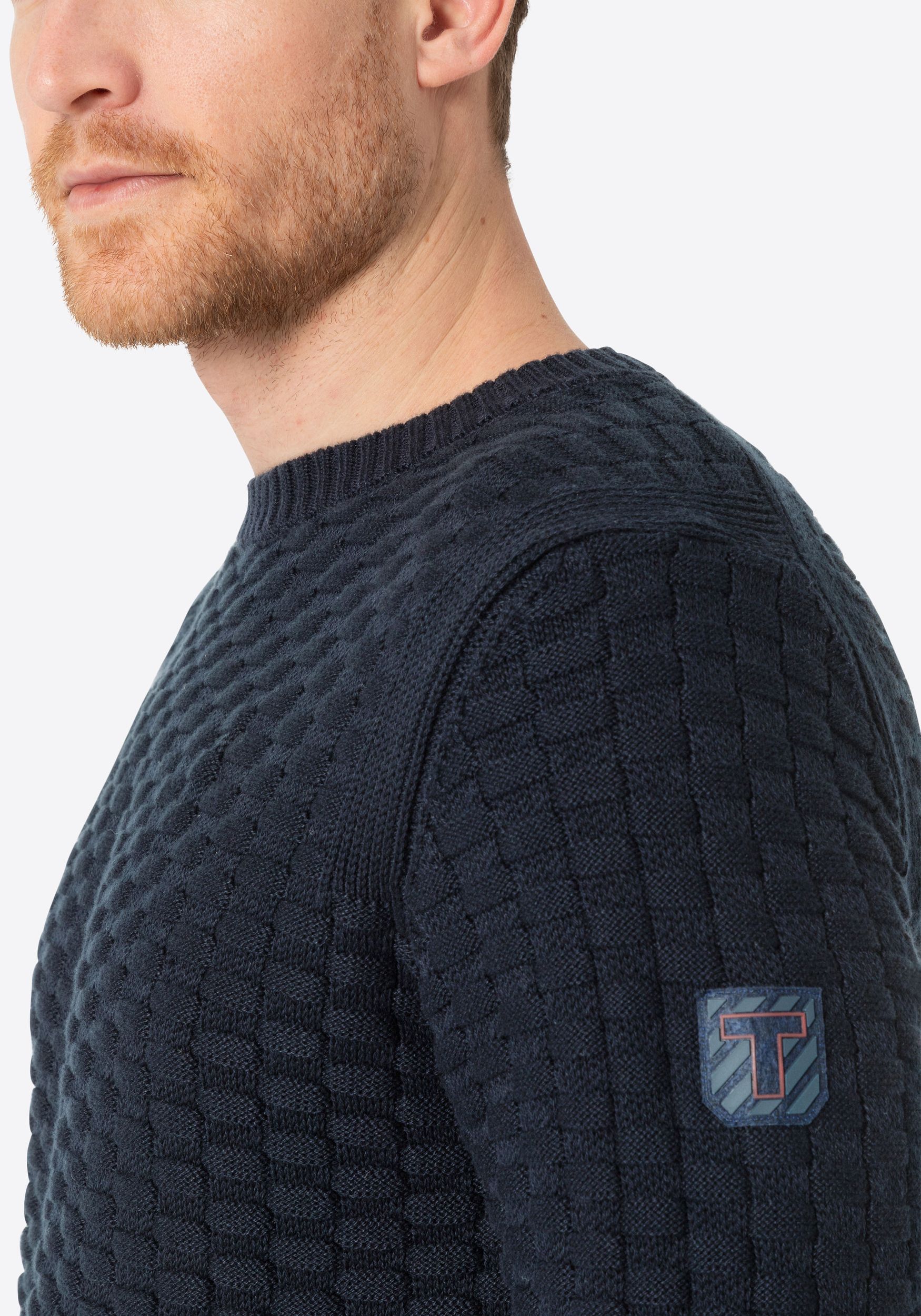 TIMEZONE-Gmb_FW24_3917_28-10215-00-9334_5.jpg Strickpullover Rundhals 3D Muster Regular Fit