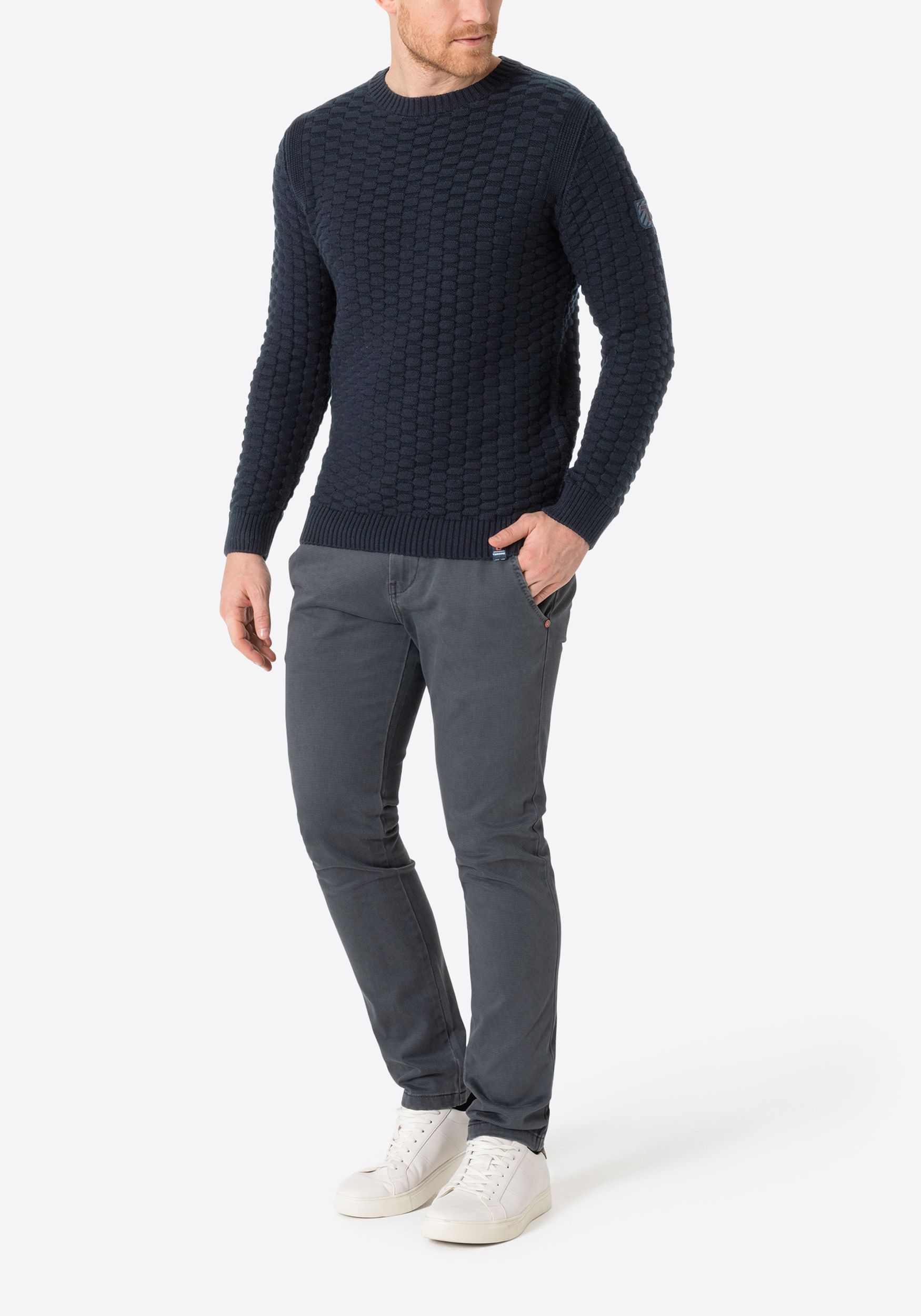TIMEZONE-Gmb_FW24_3917_28-10215-00-9334_6.jpg Strickpullover Rundhals 3D Muster Regular Fit
