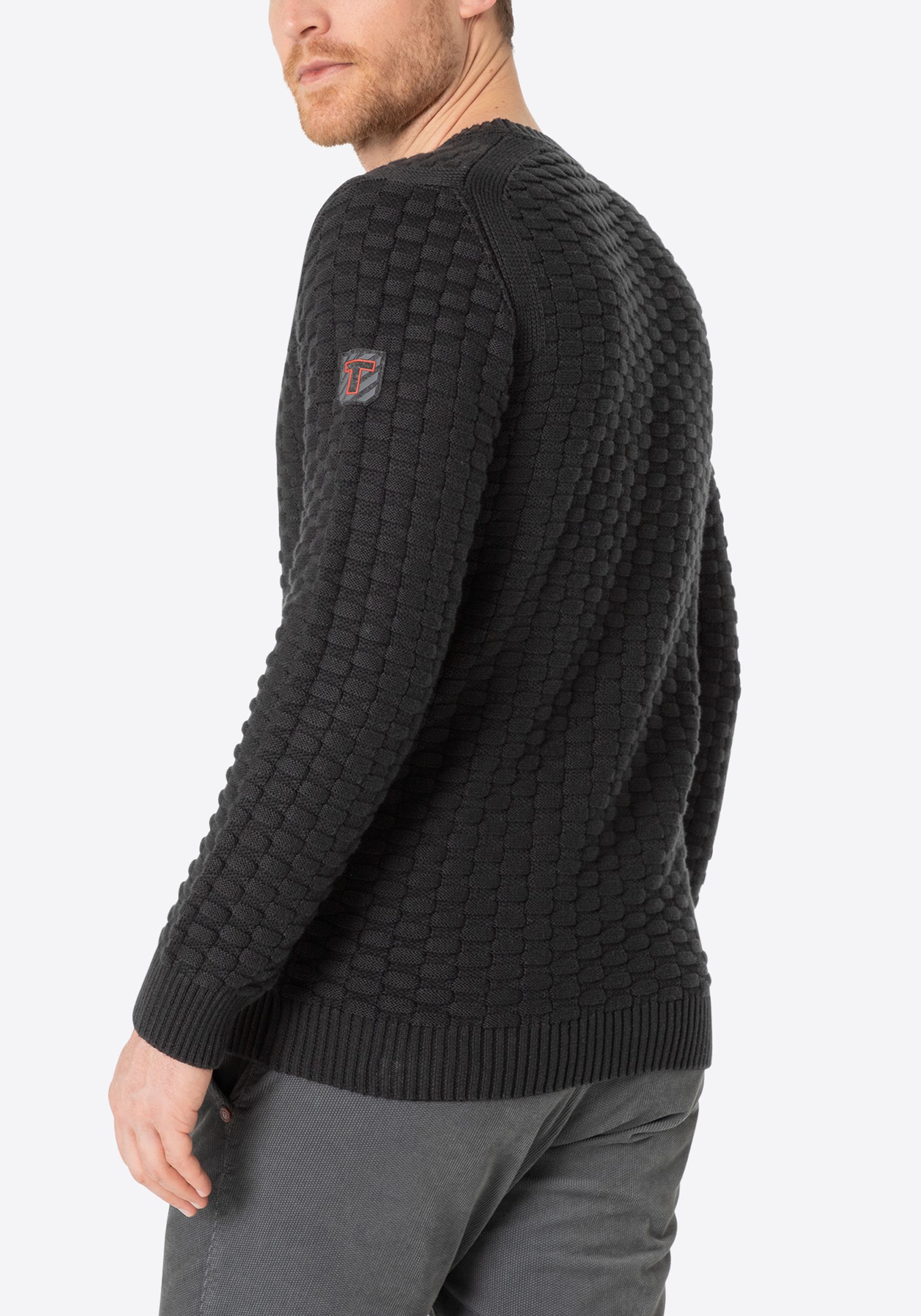 TIMEZONE-Gmb_FW24_9030_28-10215-00-9334_4.jpg Strickpullover Rundhals 3D Muster Regular Fit