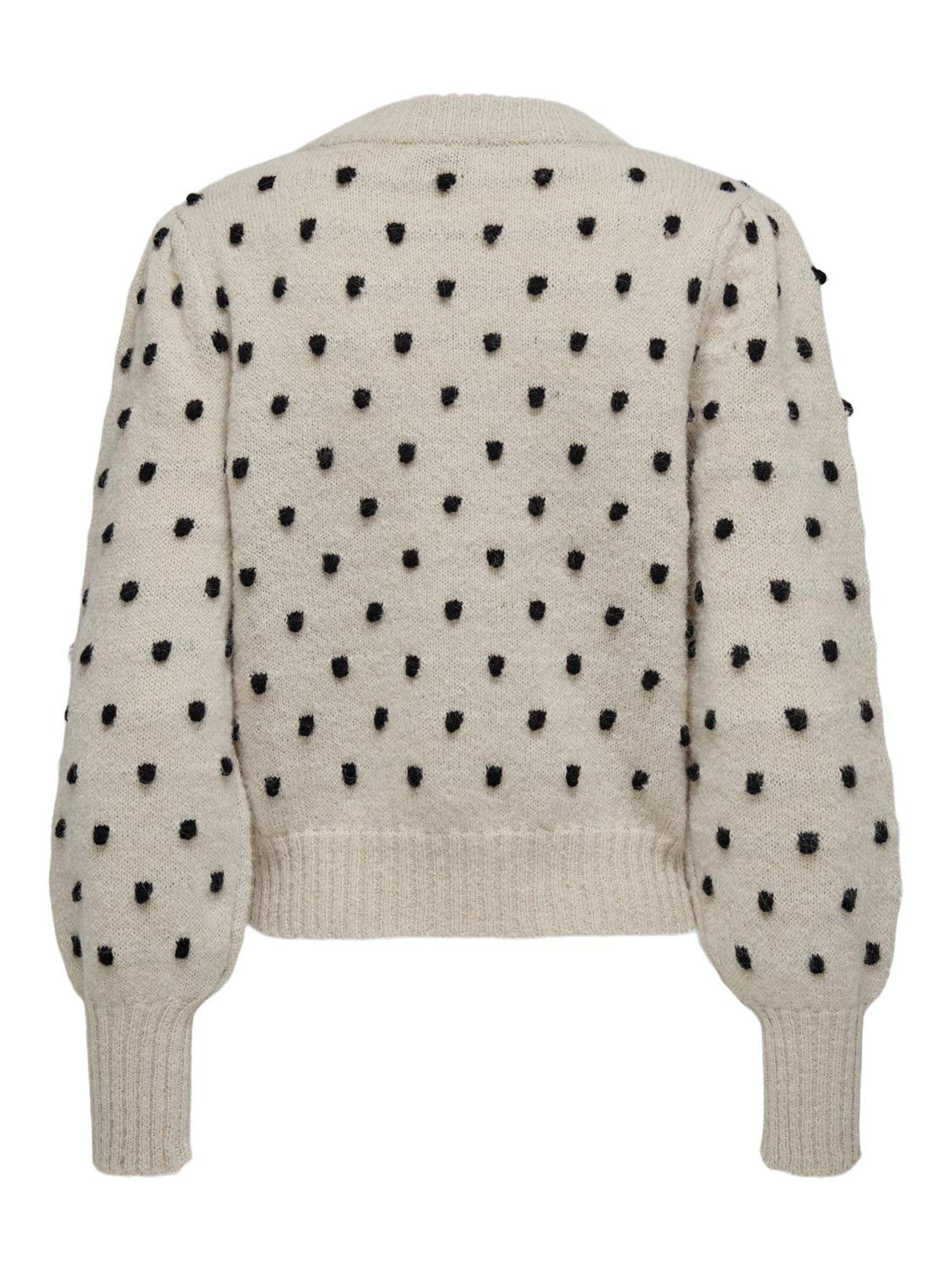 JDY_FallWinter2023_cement_15304813_2.jpg Strickpullover Puffärmel Lange Bündchen Regulär
