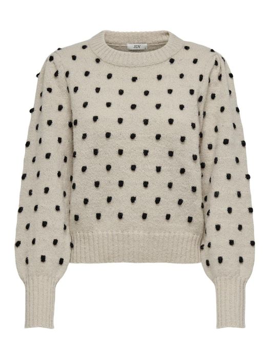 JDY JDY Strickpullover Puffärmel Lange Bündchen Regulär – Beige, Bild 9