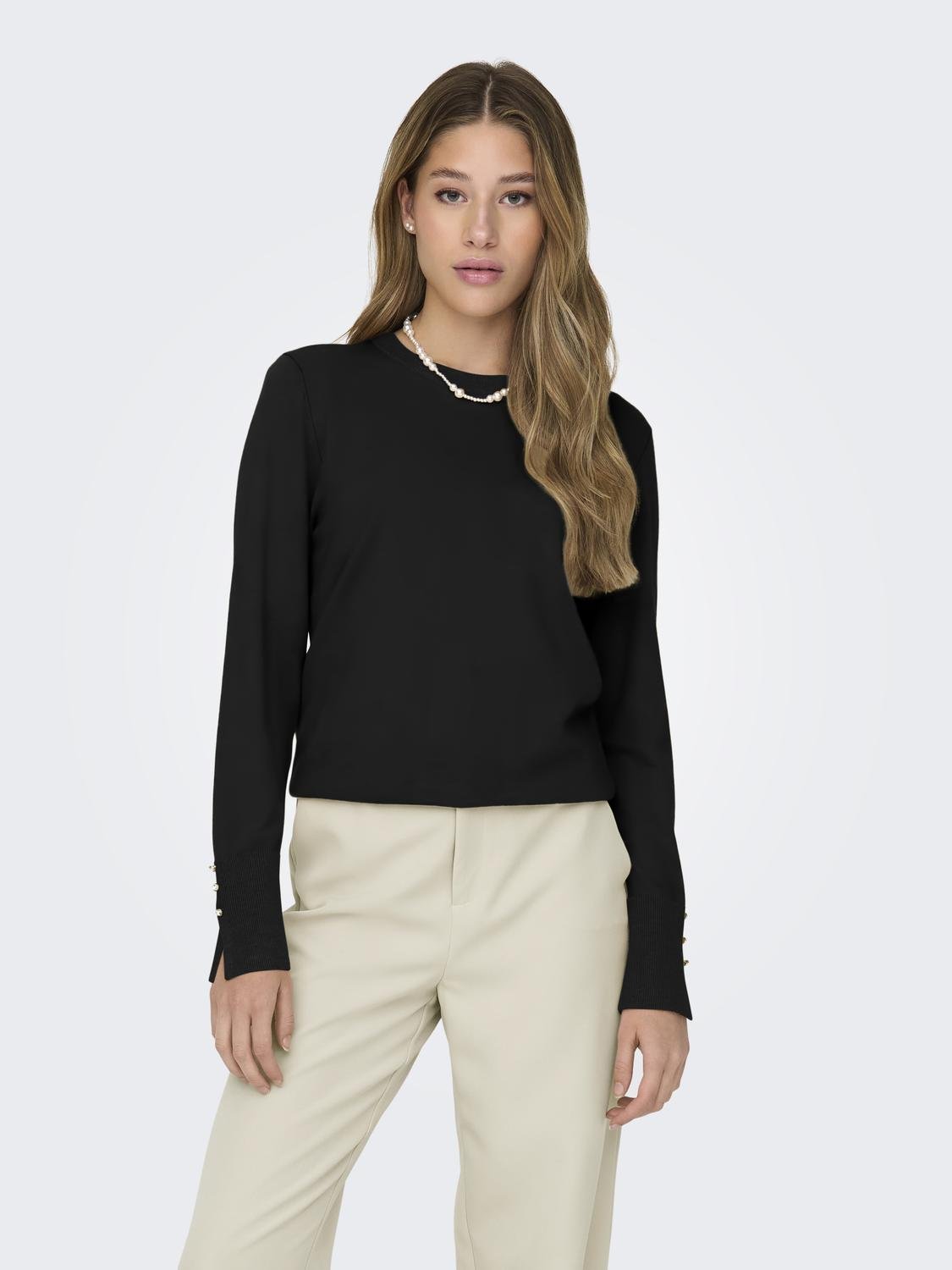 JDY_Autumnwinter_4467832_15312026_3.jpg Strickpullover Rundhals Knopfdetails Knit Fit