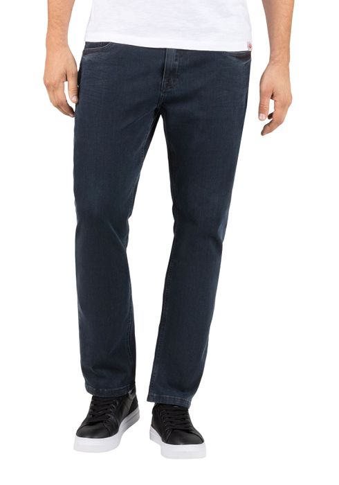 Timezone Jeans Slim-Fit Dark Denim Stretch Five Pocket, Farbe: Dunkelblau