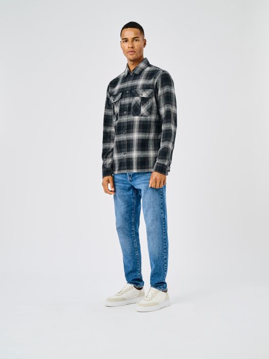 Only & Sons ONLY & SONS Hemd gewebt Regular Fit Hemdkragen Knopfleiste – Schwarz-Weiß, Bild 6