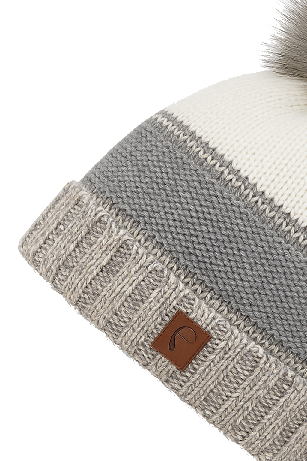 Warme Beanie Strickmütze mit Bommel Fleece Innenfutter Warme Beanie Strickmütze mit Bommel Fleece Innenfutter