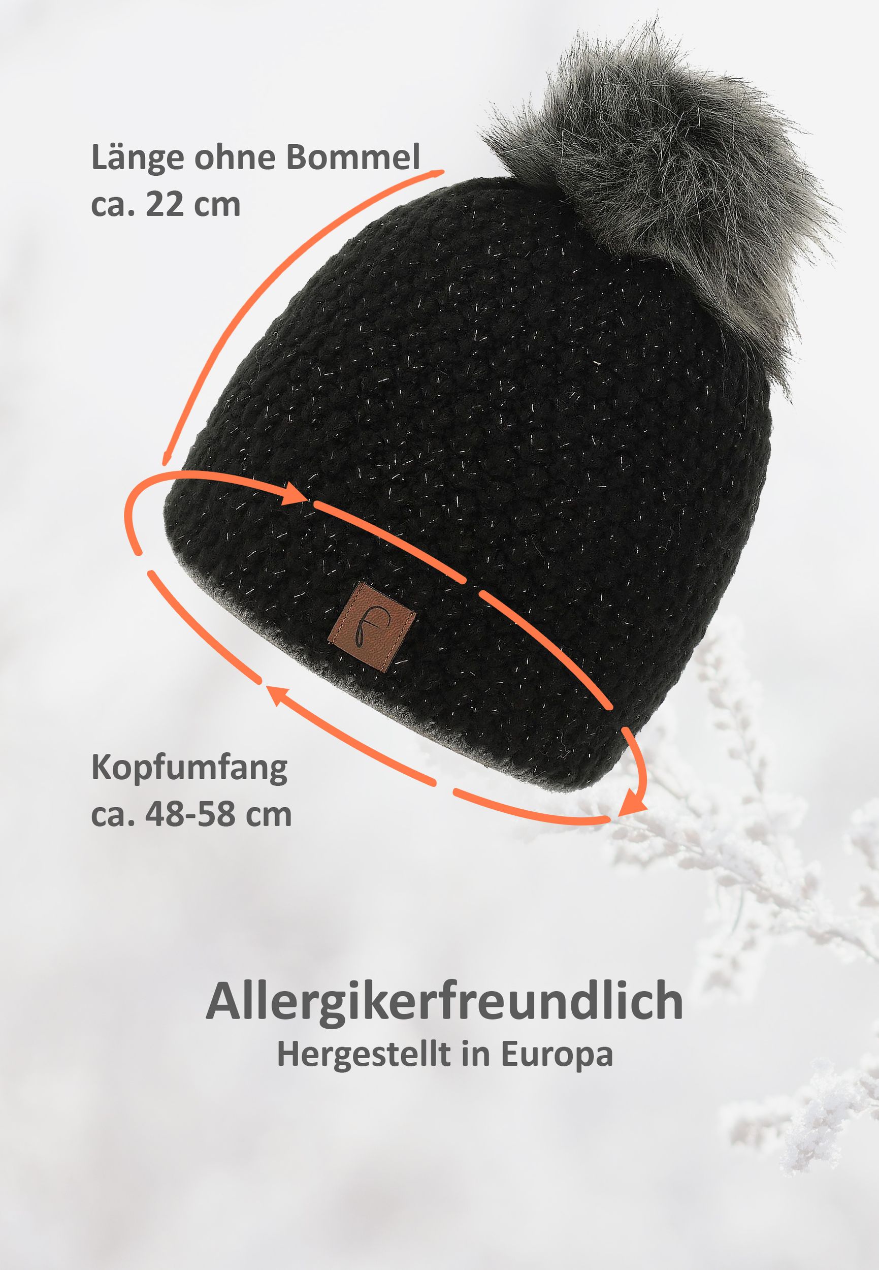 Bommelmütze Kuscheliges Thermofleece-Futter Moderner Look Bommelmütze Kuscheliges Thermofleece-Futter Moderner Look