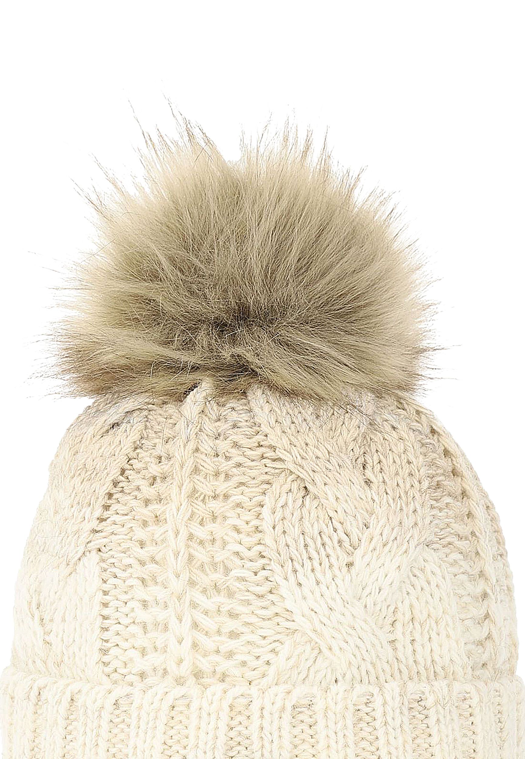 Bommelmütze mit Farbverlauf Thermo Strickmütze Elegant Bommelmütze mit Farbverlauf Thermo Strickmütze Elegant