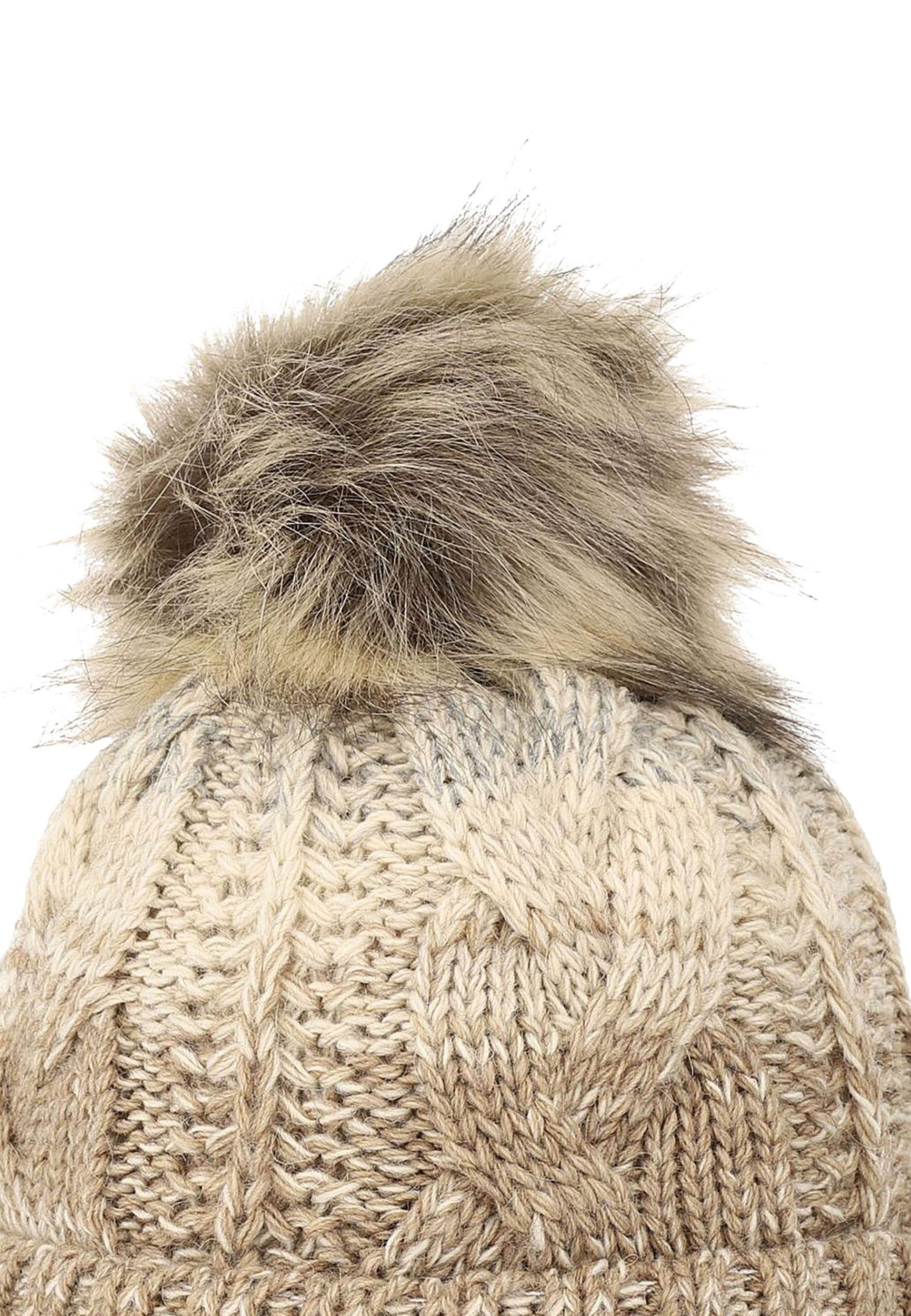 Bommelmütze mit Farbverlauf Thermo Strickmütze Elegant Bommelmütze mit Farbverlauf Thermo Strickmütze Elegant