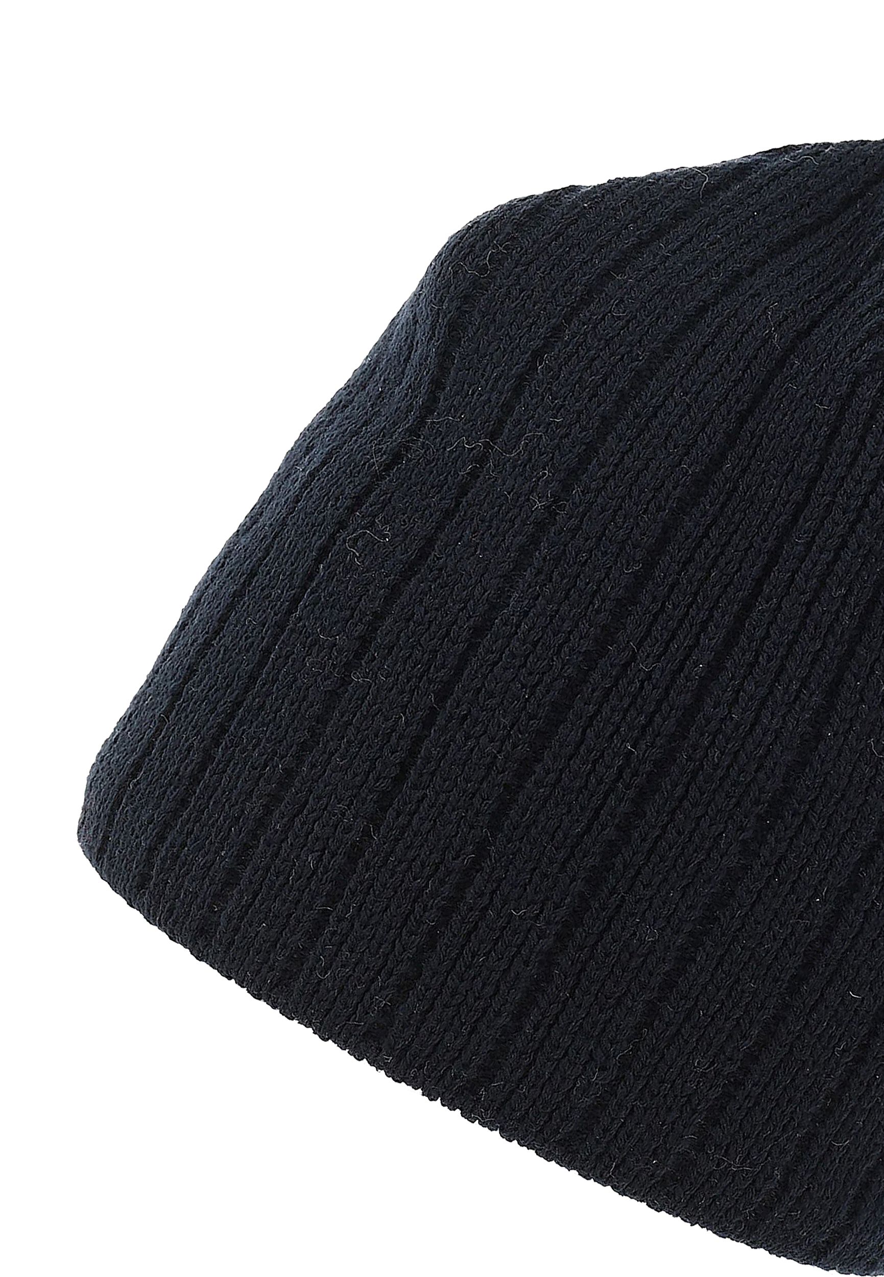 Strick Beanie mit Fleece-Innenfutter und glatter Oberfläche Strick Beanie mit Fleece-Innenfutter und glatter Oberfläche