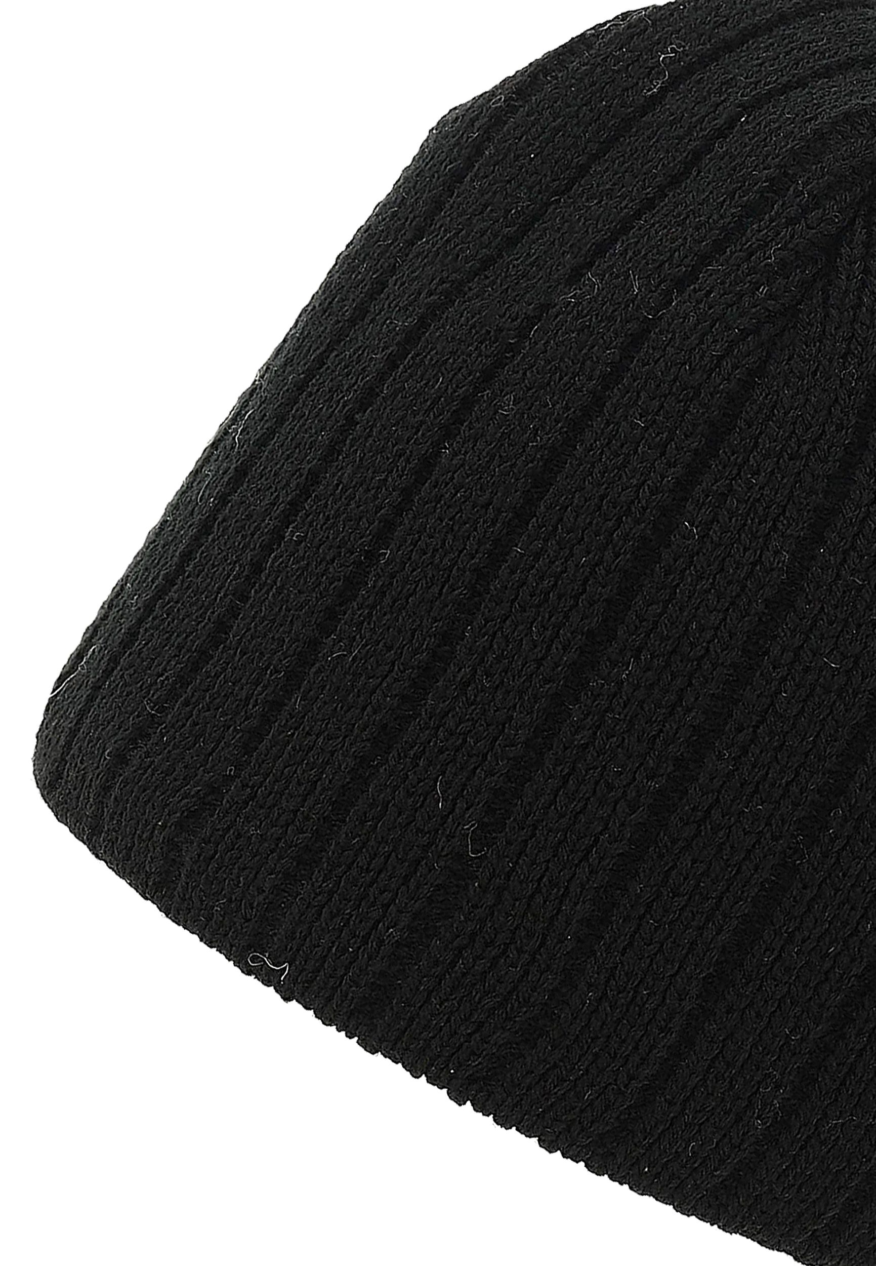 Strick Beanie mit Fleece-Innenfutter und glatter Oberfläche Strick Beanie mit Fleece-Innenfutter und glatter Oberfläche