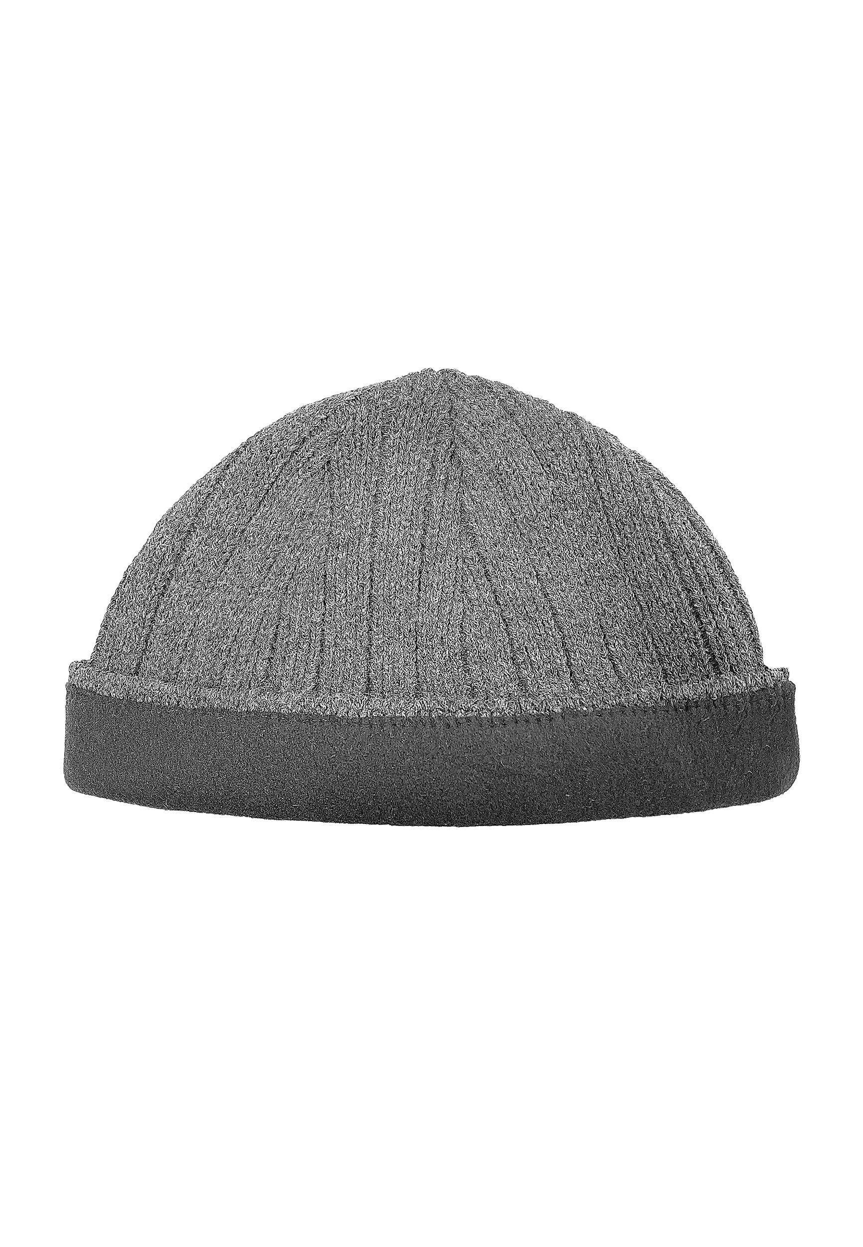 Strick Beanie mit Fleece-Innenfutter und glatter Oberfläche Strick Beanie mit Fleece-Innenfutter und glatter Oberfläche