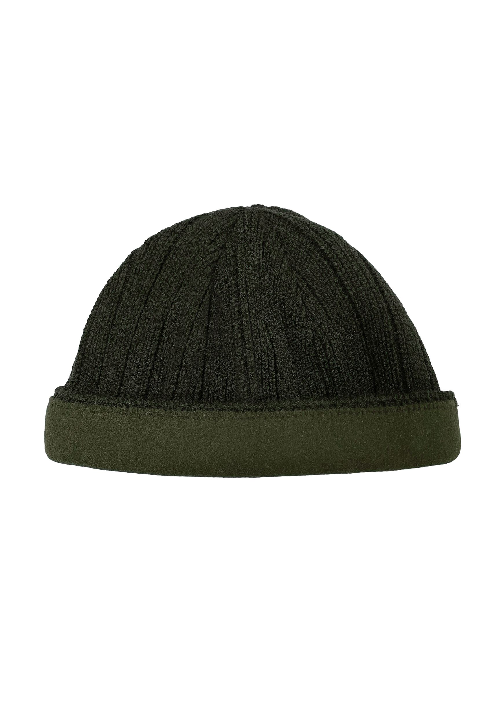 Strick Beanie mit Fleece-Innenfutter und glatter Oberfläche Strick Beanie mit Fleece-Innenfutter und glatter Oberfläche