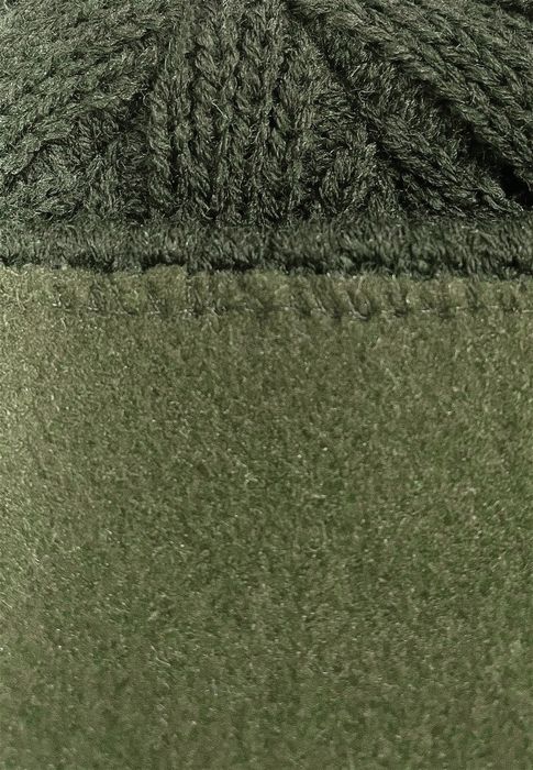 Faera Faera Strick Beanie mit Fleece-Innenfutter und glatter Oberfläche – Khaki, Bild 3