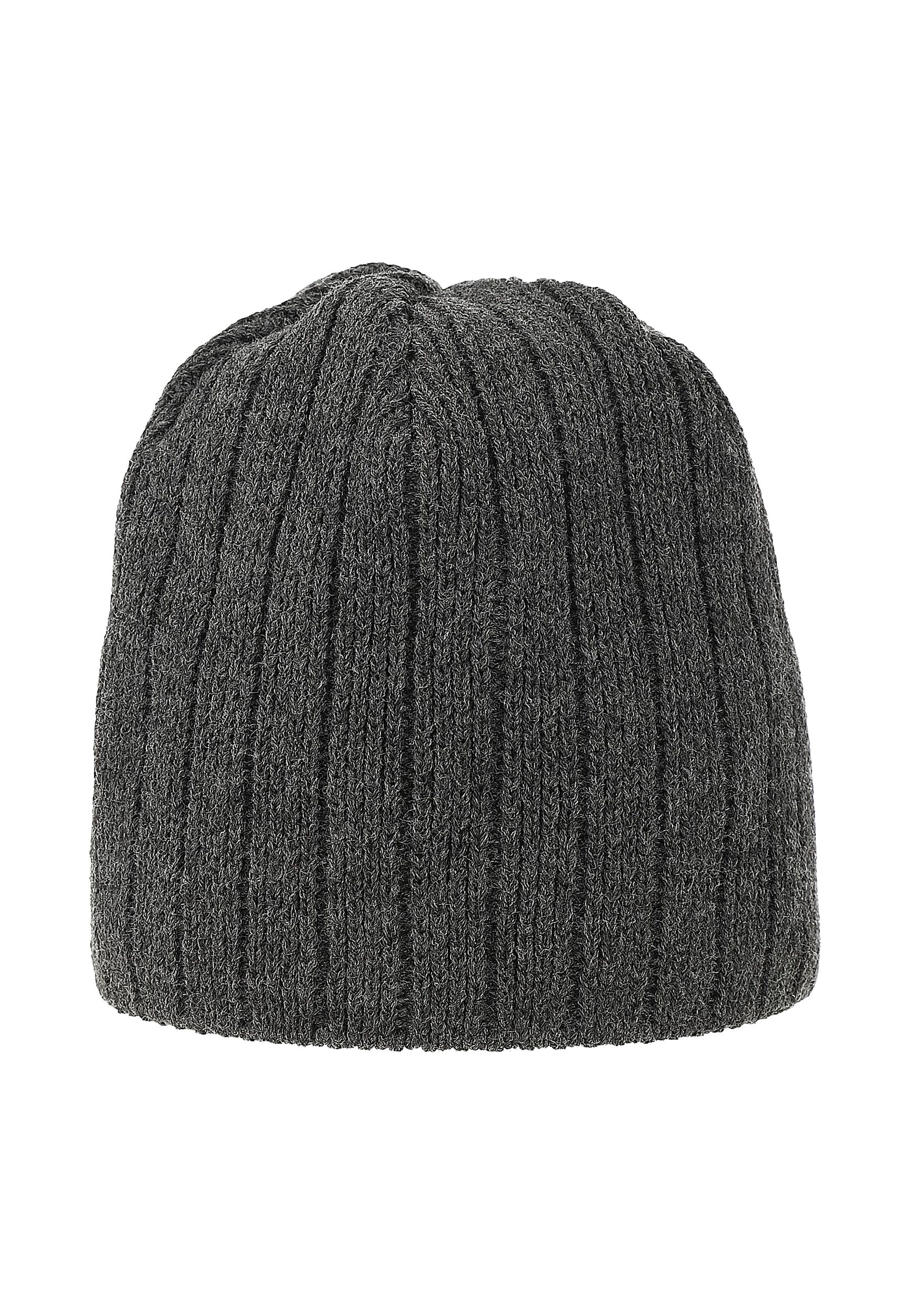 Faera Faera Strick Beanie mit Fleece-Innenfutter und glatter Oberfläche – Anthrazit, Bild 1