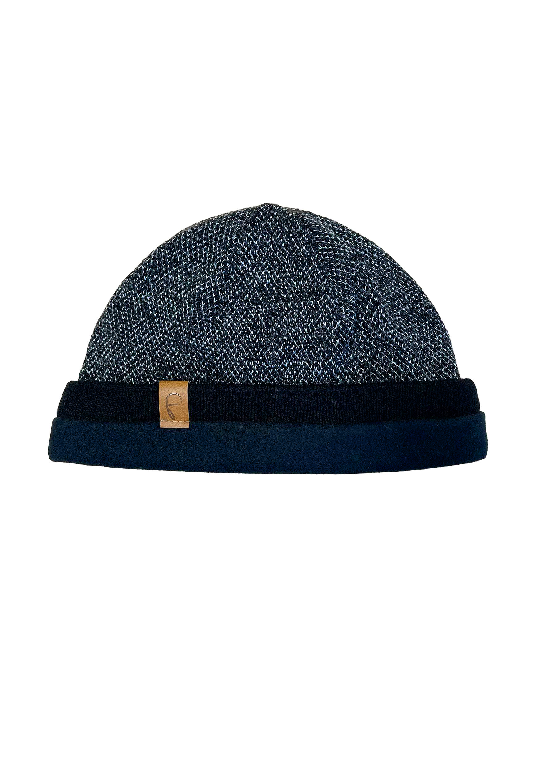 Strick Beanie mit Fleece Innenfutter und Melange Design Strick Beanie mit Fleece Innenfutter und Melange Design