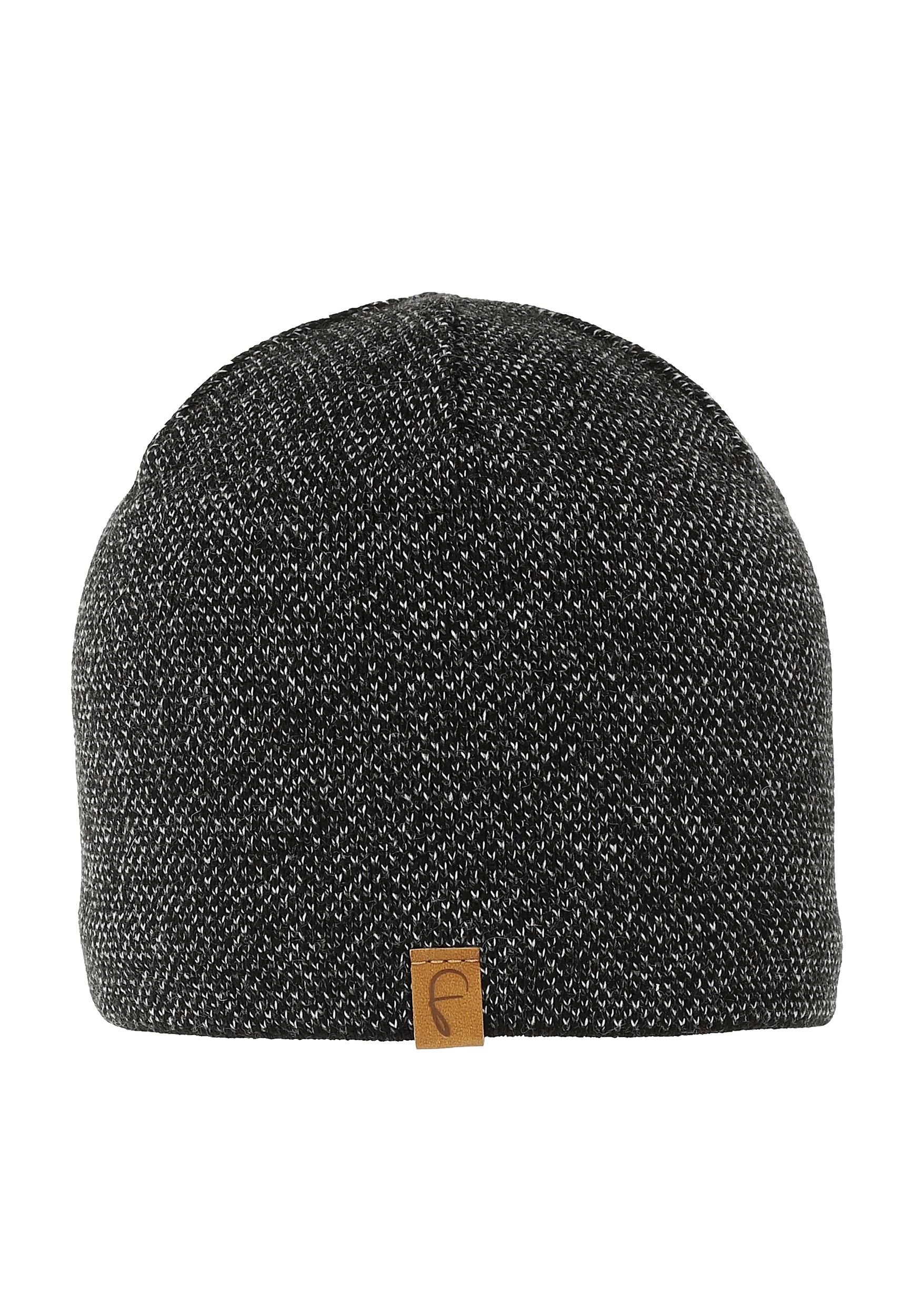 Strick Beanie mit Fleece Innenfutter und Melange Design Strick Beanie mit Fleece Innenfutter und Melange Design