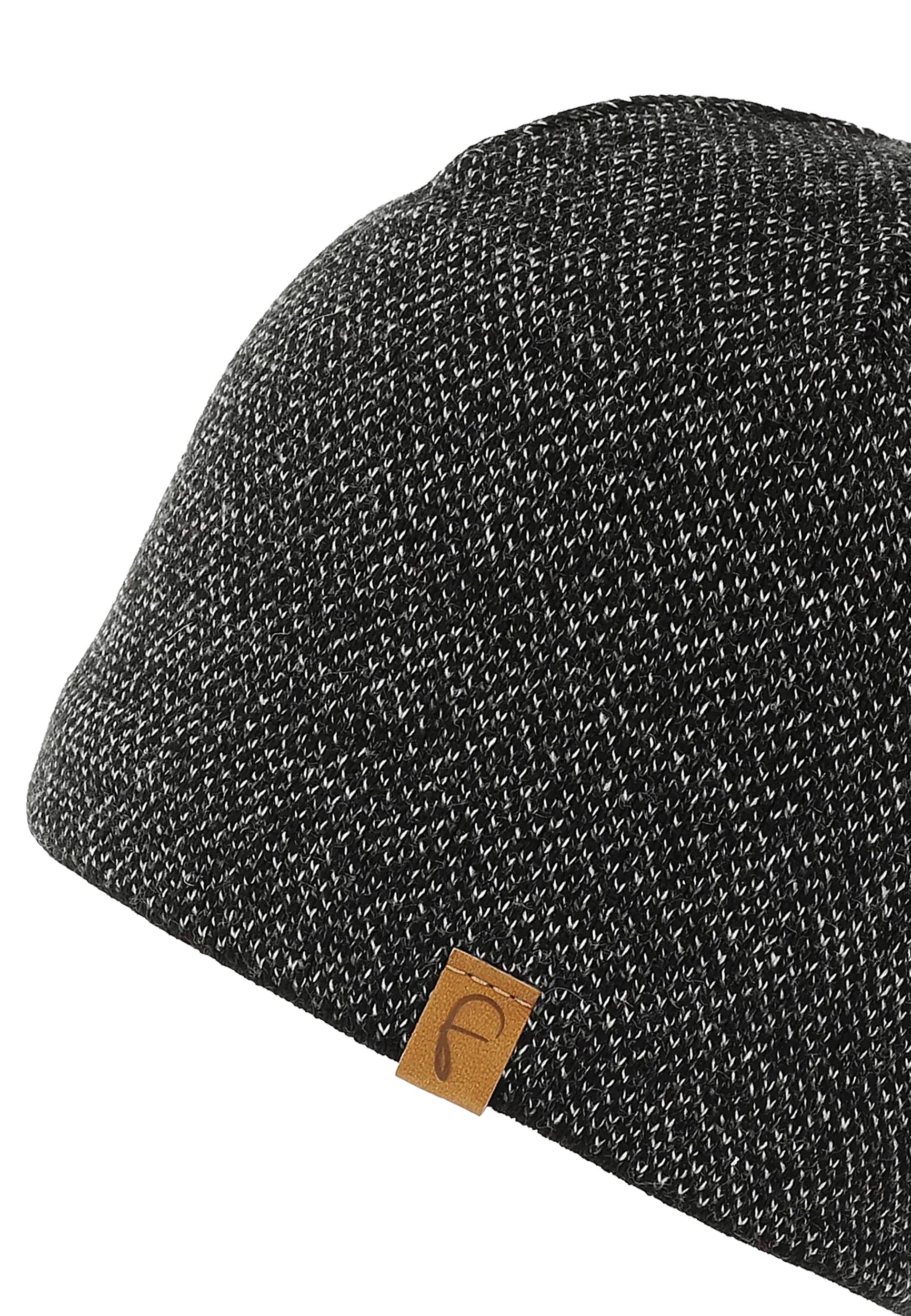Strick Beanie mit Fleece Innenfutter und Melange Design Strick Beanie mit Fleece Innenfutter und Melange Design