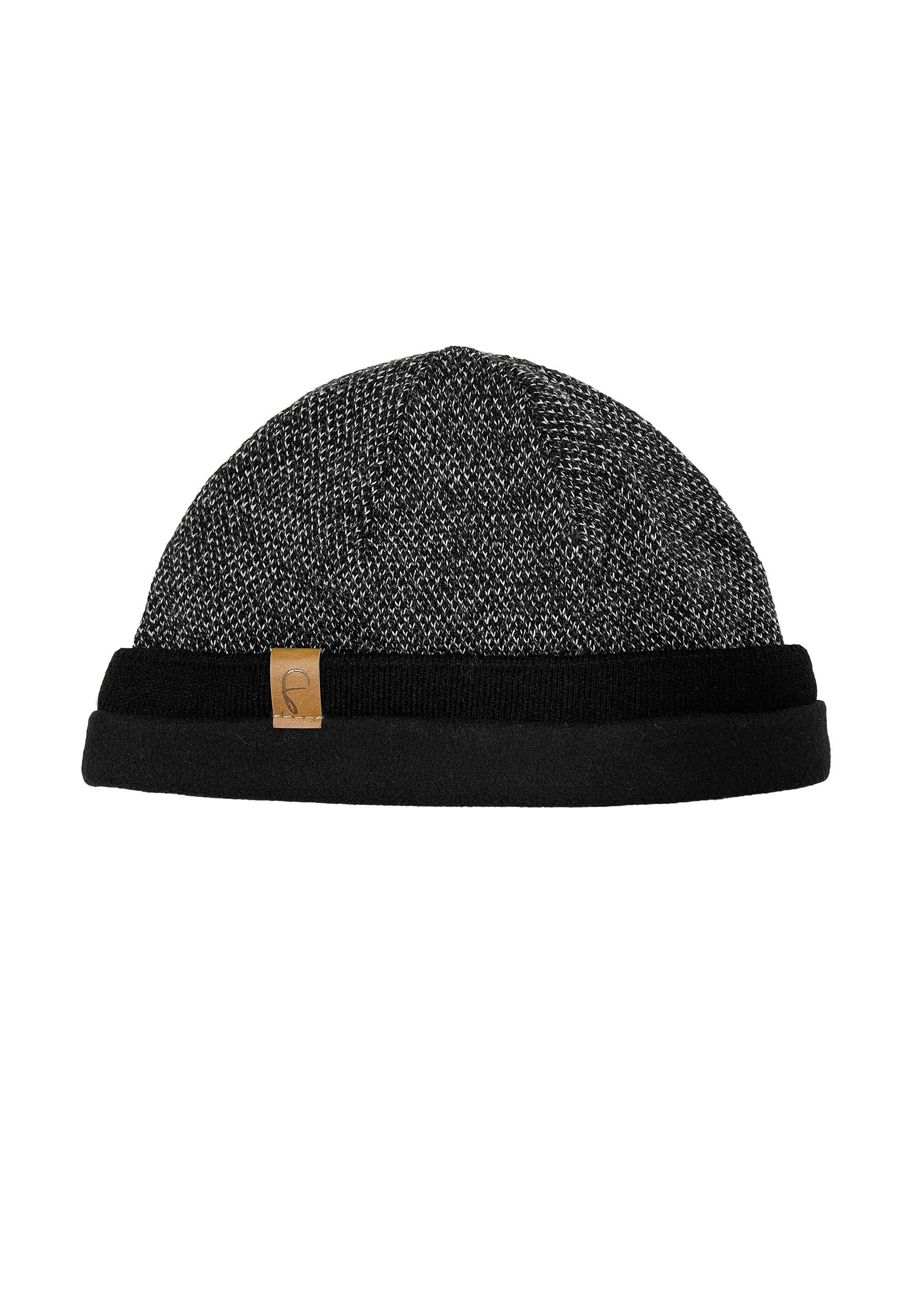 Strick Beanie mit Fleece Innenfutter und Melange Design Strick Beanie mit Fleece Innenfutter und Melange Design