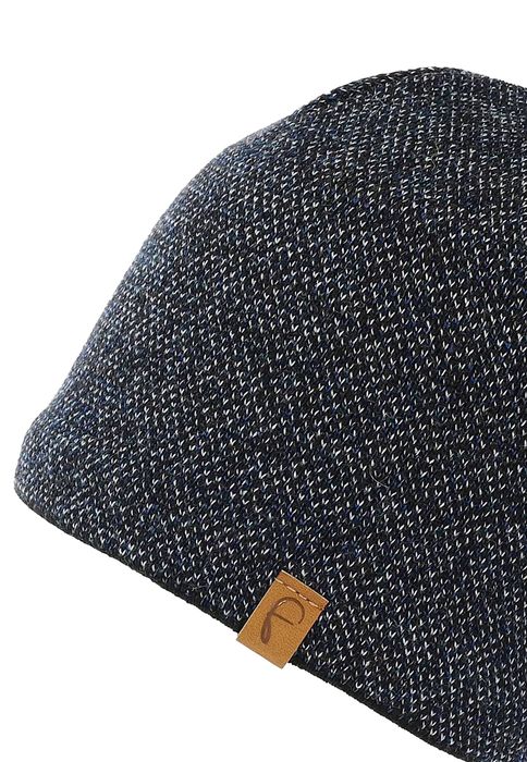 Faera Faera Strick Beanie mit Fleece Innenfutter und Melange Design – Navy, Bild 4