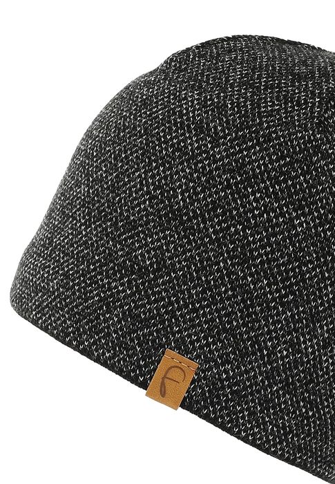 Faera Faera Strick Beanie mit Fleece Innenfutter und Melange Design – Grau, Bild 4