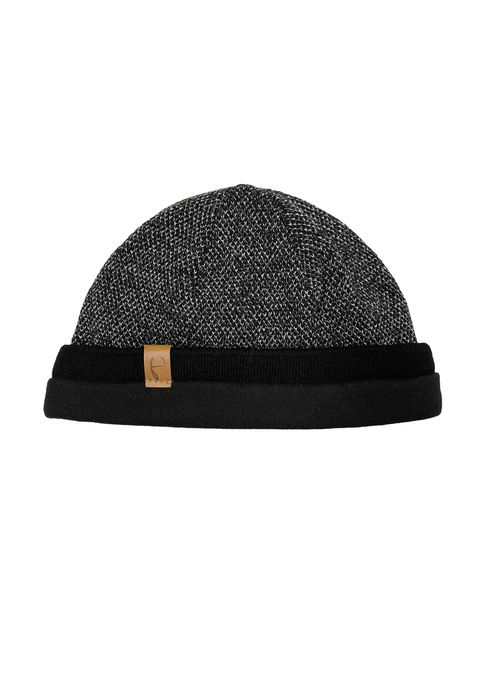 Faera Strick Beanie mit Fleece Innenfutter und Melange Design, Farbe: Grau
