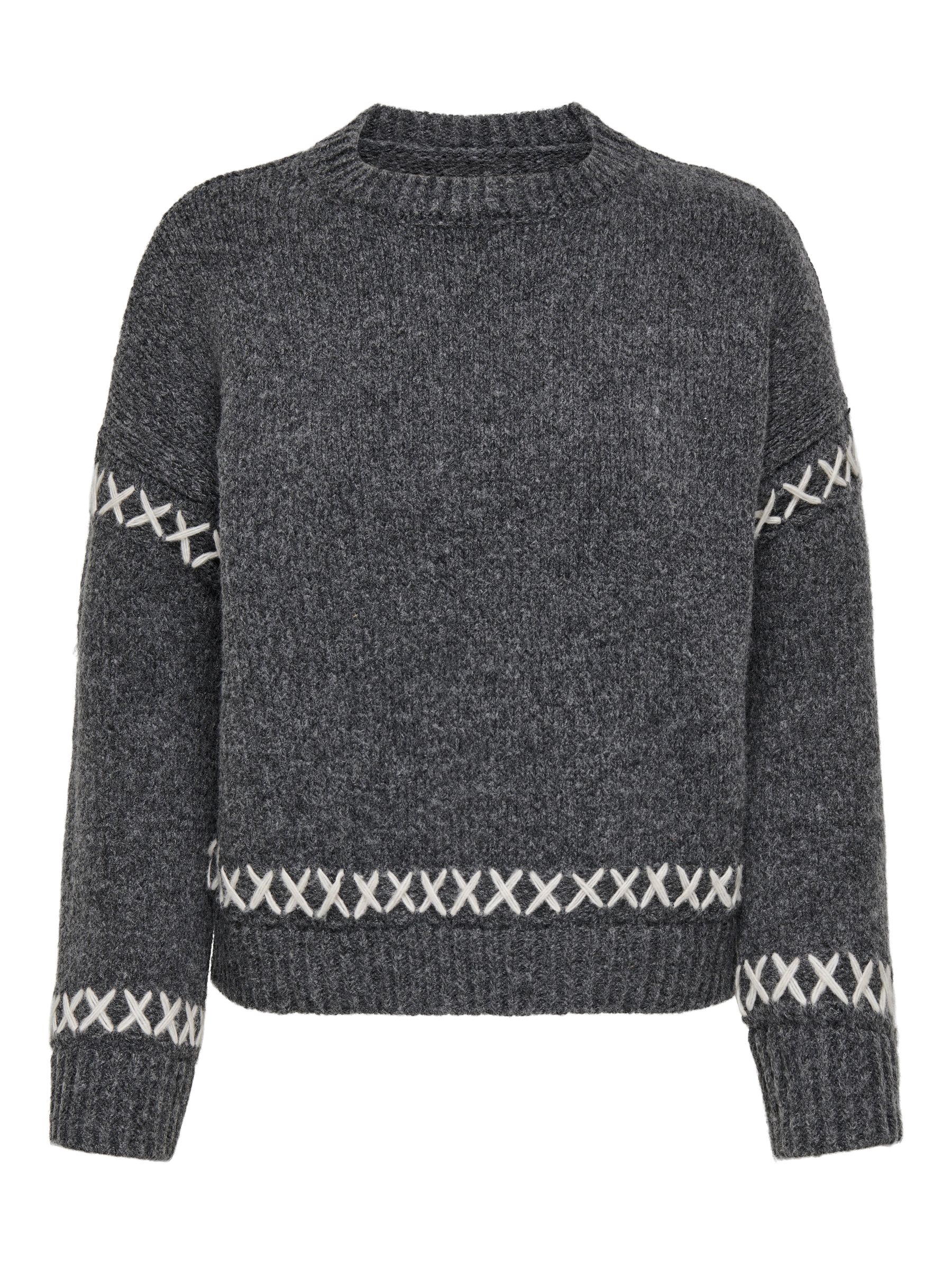ONLY_FallWinter2024_4566571_15330089.jpg Strickpullover Rundhals Langarm Weich Ziernähte