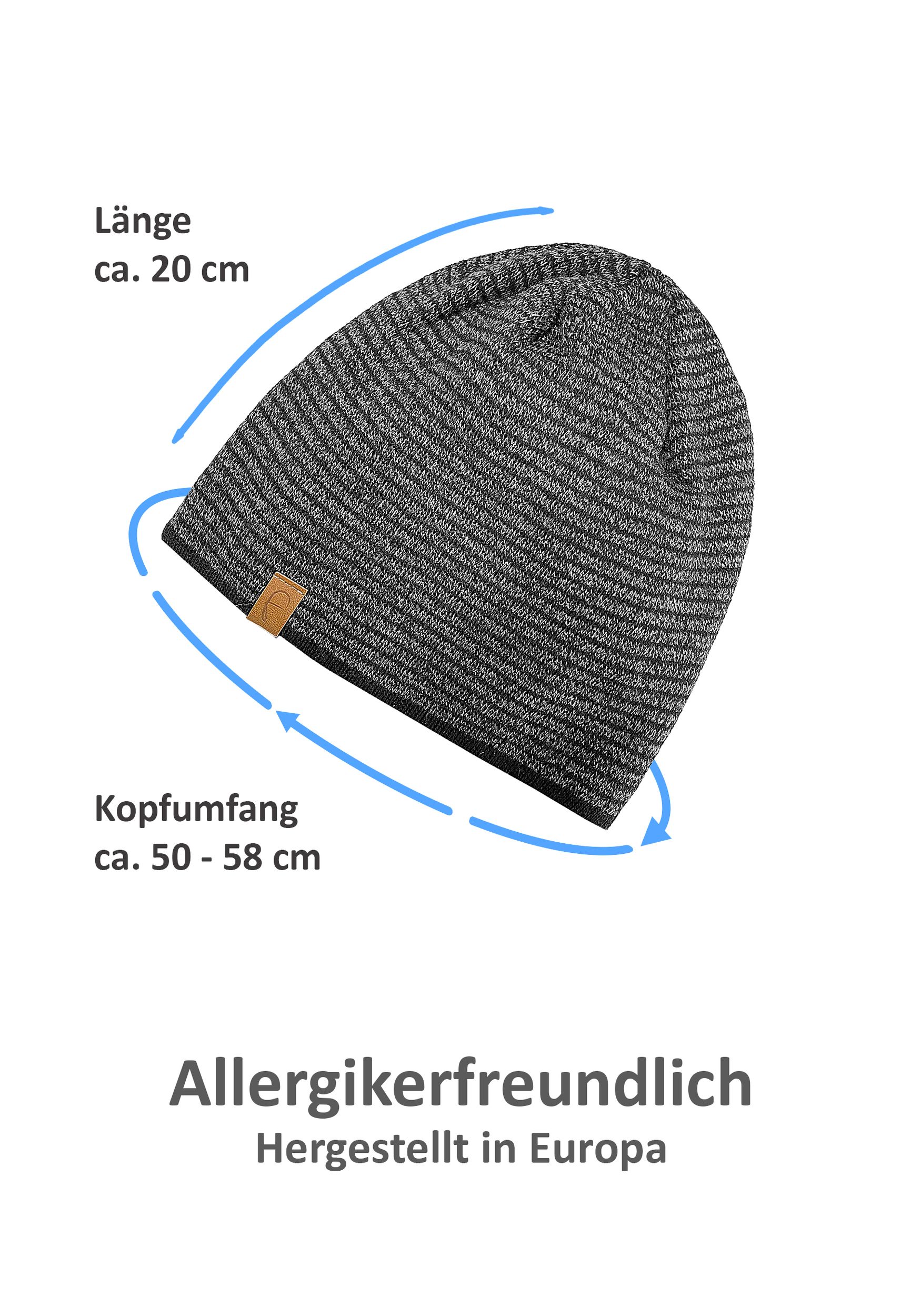 Strick Beanie mit glatter Oberfläche und Thermo-Fleece Strick Beanie mit glatter Oberfläche und Thermo-Fleece