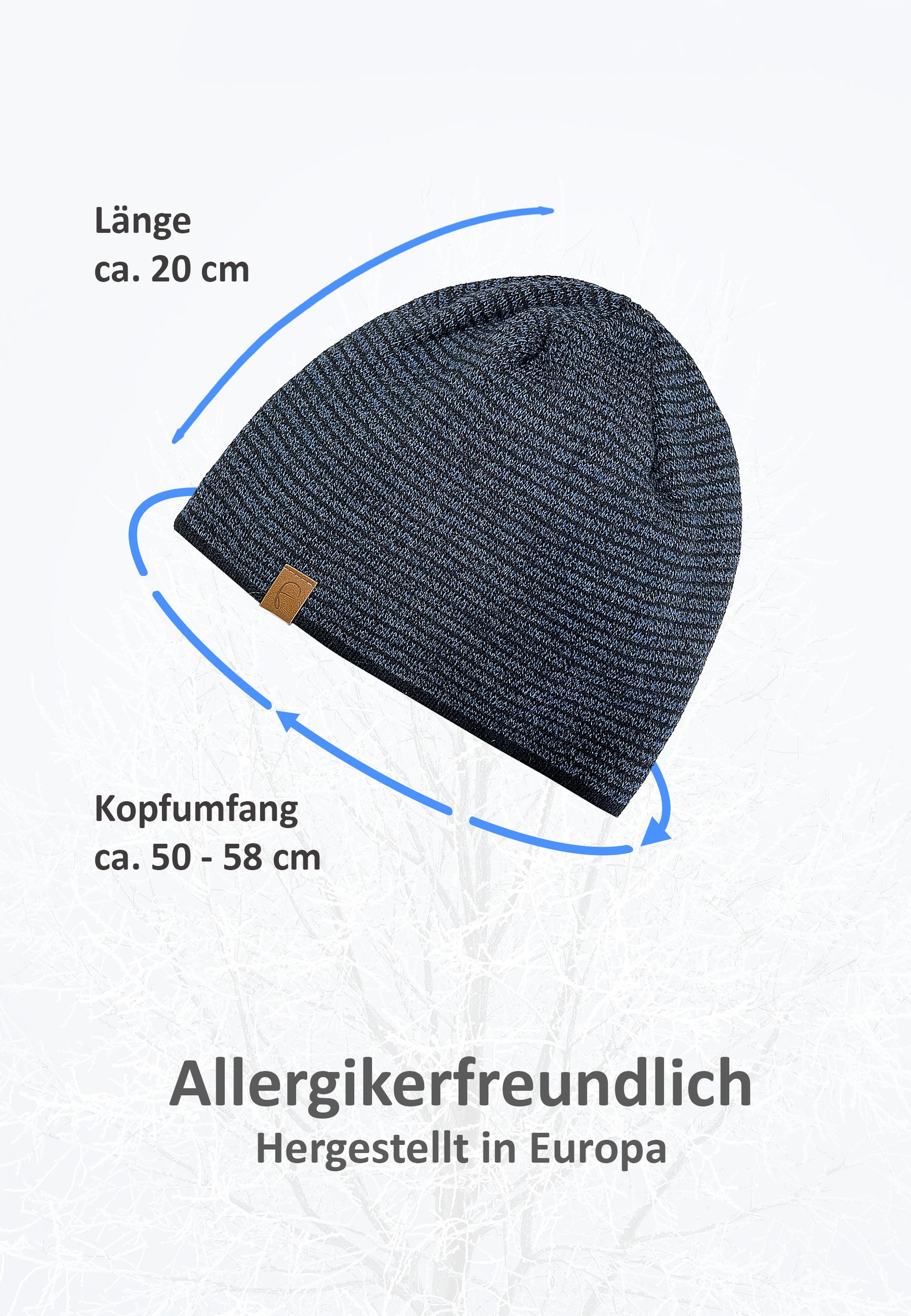 Strick Beanie mit glatter Oberfläche und Thermo-Fleece Strick Beanie mit glatter Oberfläche und Thermo-Fleece