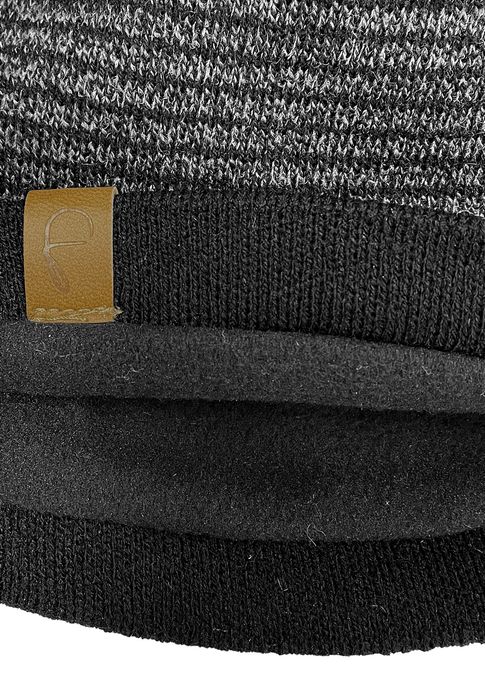 Faera Strick Beanie mit glatter Oberfläche und Thermo-Fleece – Dunkelgrau, Bild 3