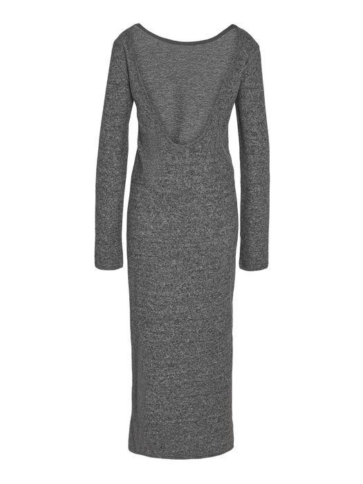 NOISY MAY Damen Kleid Lang Rundhals Langarm Regular Fit, Farbe: Dunkelgrau