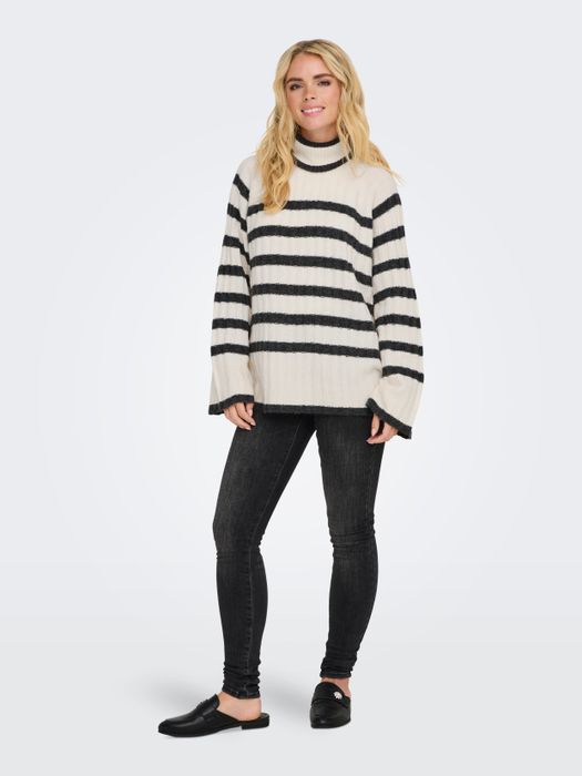 JDY JDY Pullover Knit it Rollkragen Langarm Lang – Beige, Bild 4