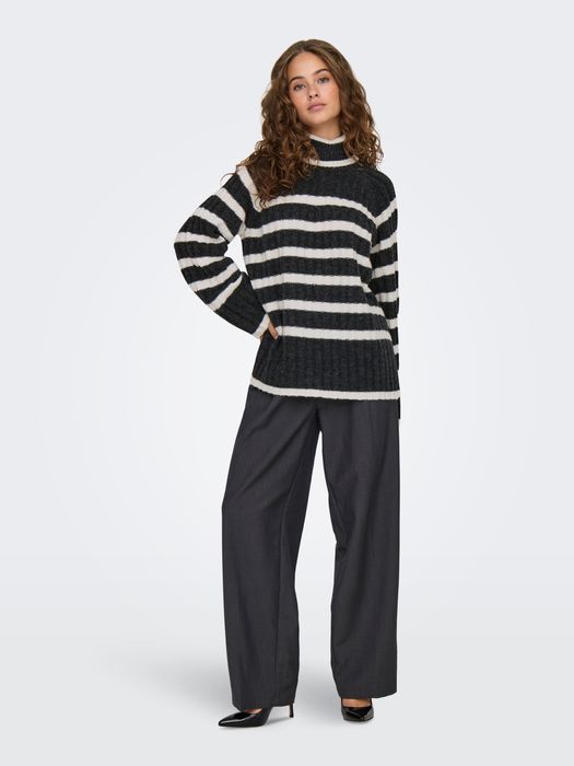 JDY JDY Pullover Knit it Rollkragen Langarm Lang – Dunkelgrau, Bild 4