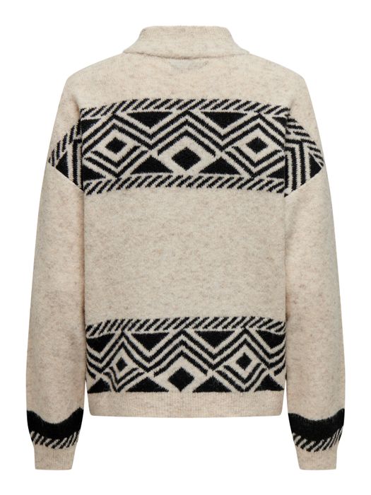 Only ONLY Strickpullover Rundhals langarm tiefe Schultern – Hellbraun, Bild 7