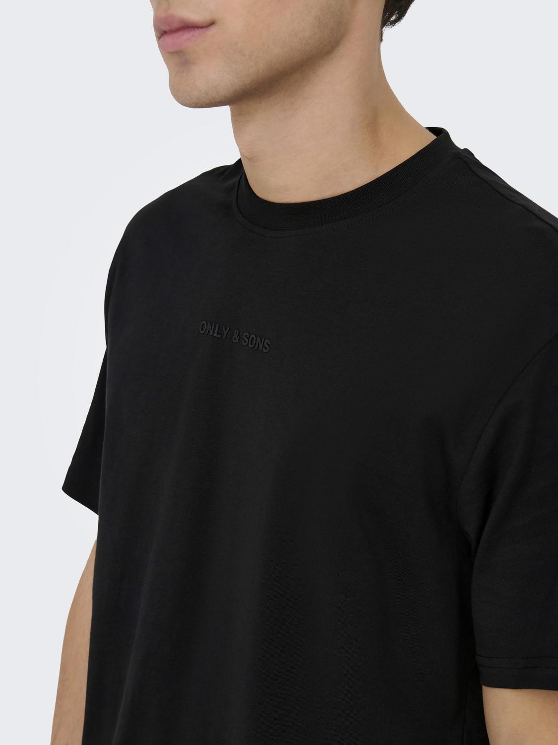 Weiches Jersey T-Shirt Rundhals Gummidruck Komfort Weiches Jersey T-Shirt Rundhals Gummidruck Komfort