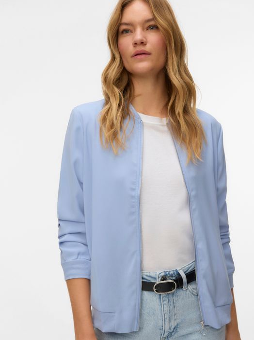Leichte Bomber Jacke für Alltagslook Dünner Blouson, Farbe: Blau