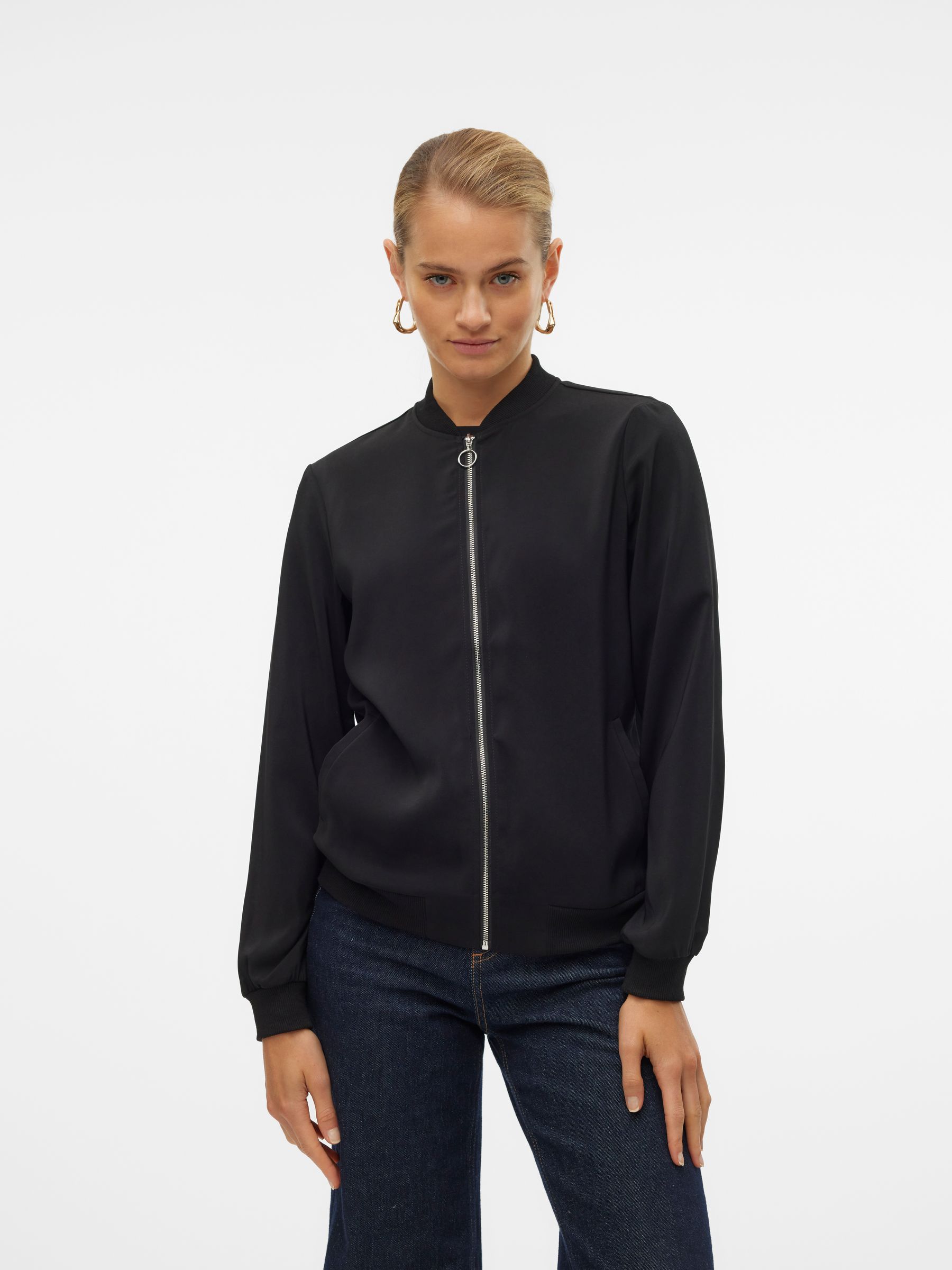 Vero Moda VERO MODA Leichte Bomber Jacke für Alltagslook Dünner Blouson – Schwarz, Bild 2