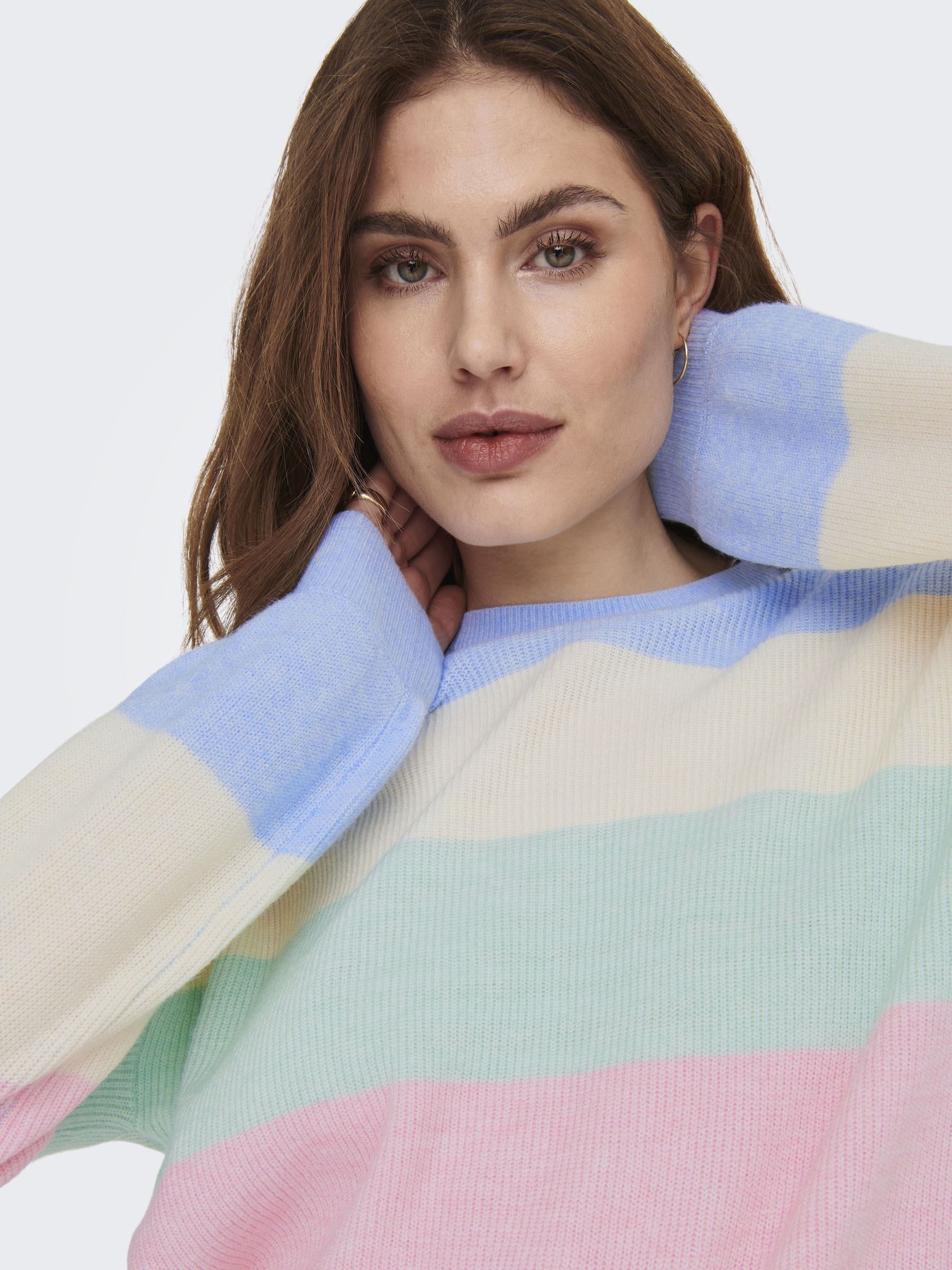 ONLY_SpringSummer2023_kentucky-blue_15220044_7.jpg Cooler Ripp Strickpullover Dropped Shoulder