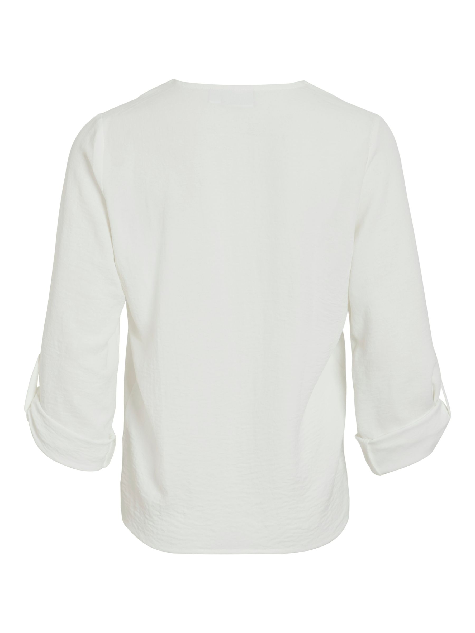 VILA_Springsummer_4641934_14102906_2.jpg Struktur Design Top mit V-Ausschnitt Crepe Bluse mit 3/4 Arm