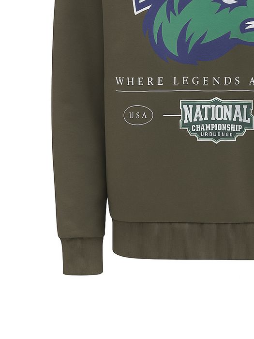 Only & Sons ONLY & SONS Weiches Rundhals Sweatshirt Eagles / Raiders Langarm – Braun, Bild 4