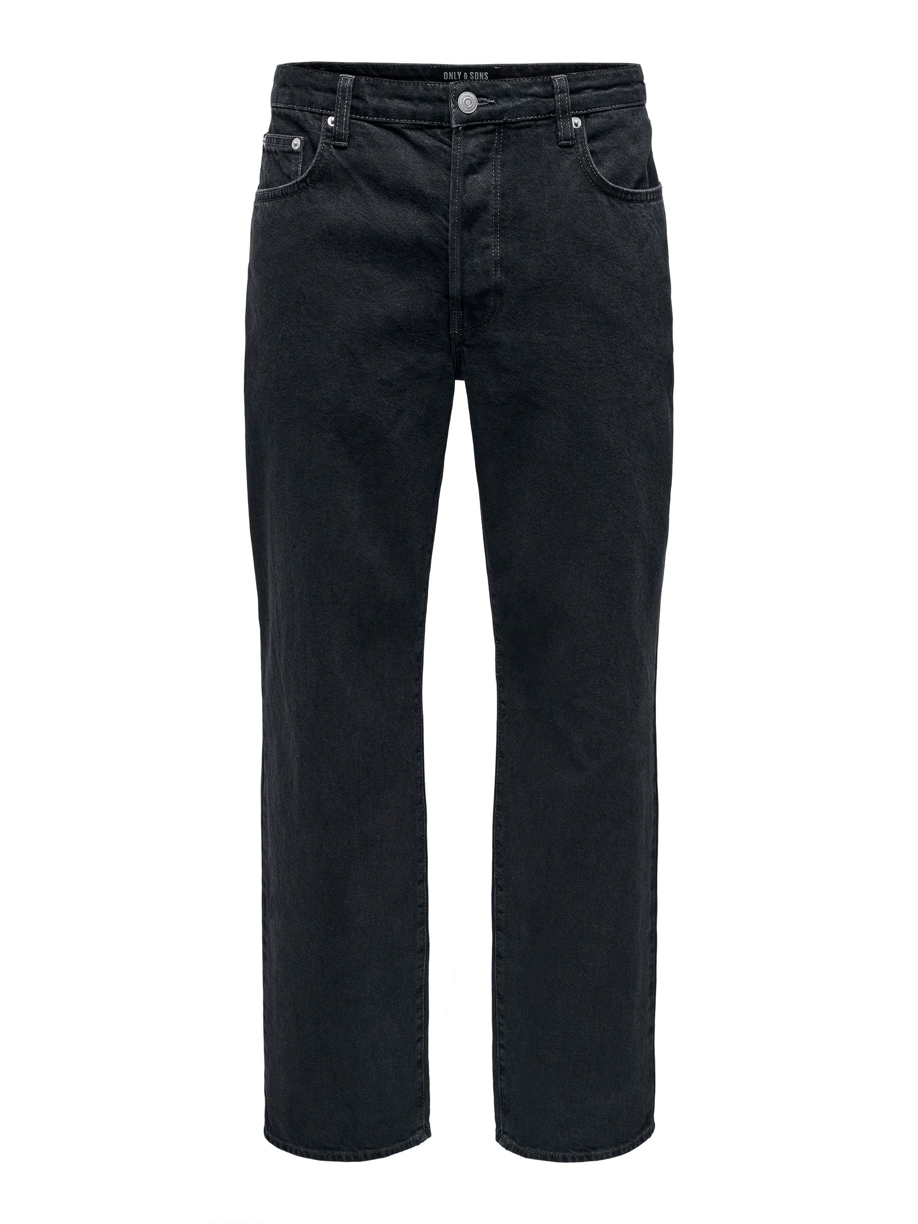 ONLY&SONS_SpringSummer2023_4277904_22026778_copy.jpg Loose Fit Jeans mit Knopfleiste Schwarze Denim Hose
