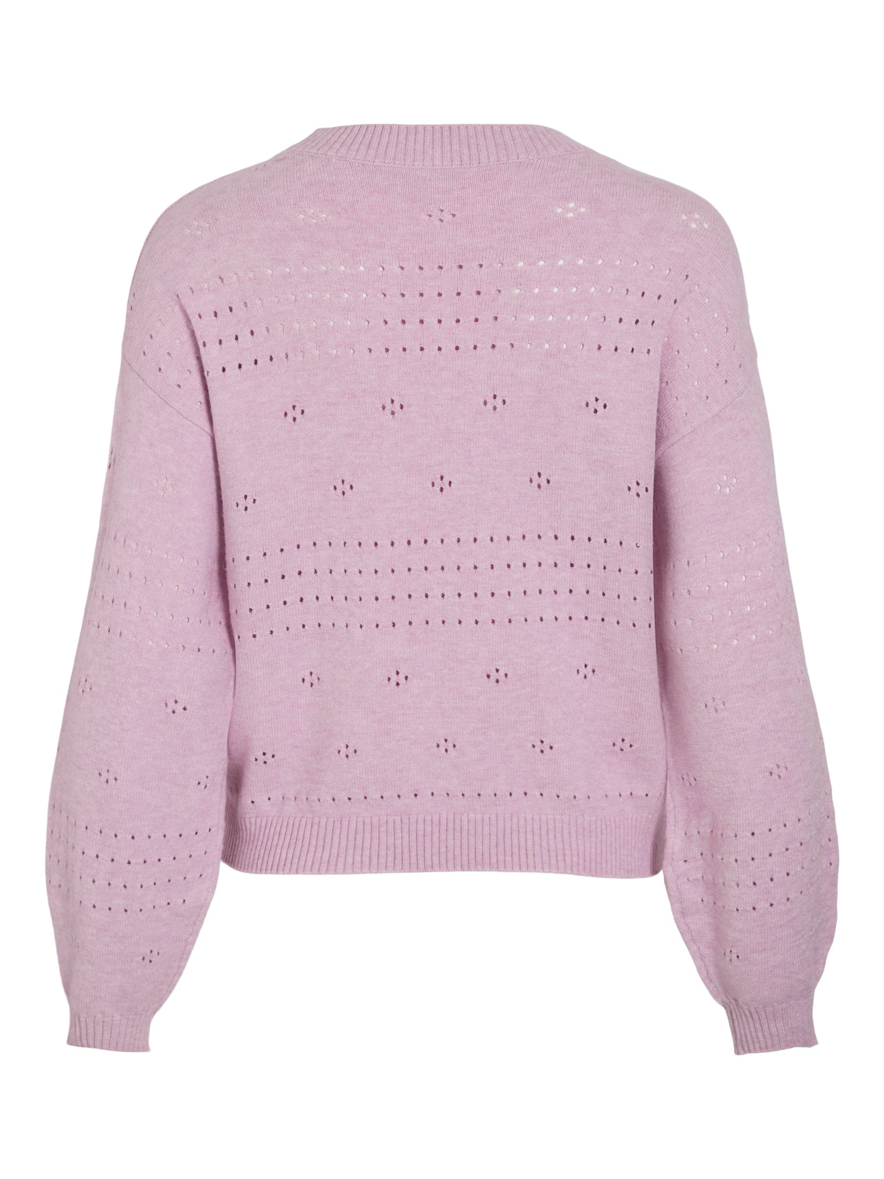 VILA_NOOS2025_4730184_14101222_3.jpg Soft Strickpullover mit Ballonärmel Pointelle Muster