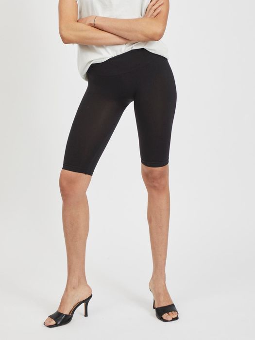 Vila VILA Leggingshorts 2er-Set Figurformend Gerippter Bund – Schwarz, Bild 6
