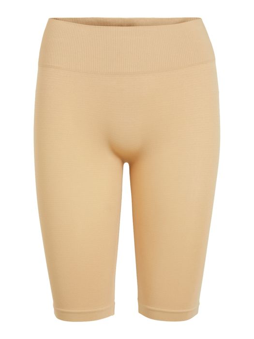 Vila VILA Leggingshorts 2er-Set Figurformend Gerippter Bund – Sand, Bild 7