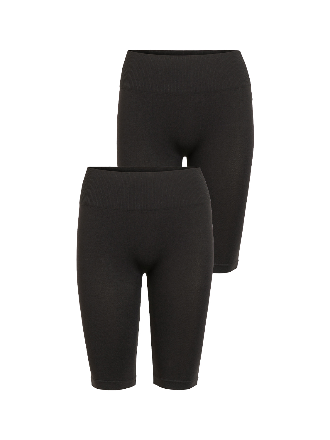 Vila VILA Leggingshorts 2er-Set Figurformend Gerippter Bund – Schwarz, Bild 1